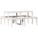 Piknikbord Hvit 160X134X75 Cm Heltre Furu