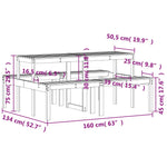 Piknikbord 160X134X75 Cm Heltre Douglasgran