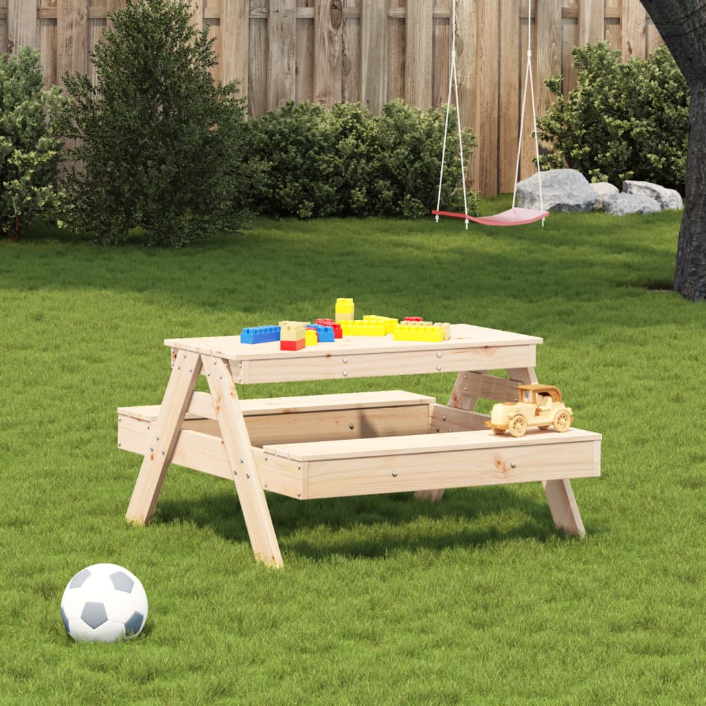 Piknikbord For Barn 88X97X52 Cm Heltre Furu