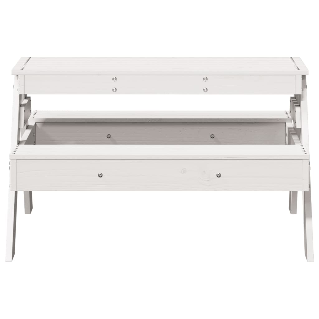 Piknikbord For Barn Hvit 88X97X52 Cm Heltre Furu