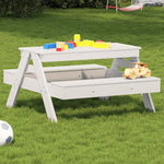 Piknikbord For Barn Hvit 88X97X52 Cm Heltre Furu