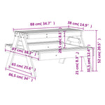 Piknikbord For Barn 88X97X52 Cm Heltre Douglasgran