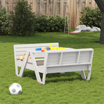 Piknikbord For Barn Hvit 88X122X58 Cm Heltre Furu