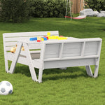 Piknikbord For Barn Hvit 88X122X58 Cm Heltre Furu