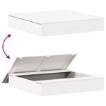 Sandkasse Med Lokk Hvit 111X111X19,5 Cm Heltre Furu