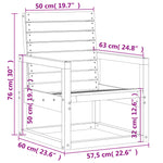 Hagestol Hvit 57,5X63X76 Cm Heltre Furu