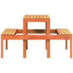 Piknikbord Voksbrun 110X134X75 Cm Heltre Furu