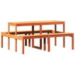Piknikbord Voksbrun 160X134X75 Cm Heltre Furu