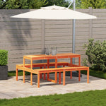 Piknikbord Voksbrun 160X134X75 Cm Heltre Furu