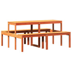 Piknikbord Voksbrun 160X134X75 Cm Heltre Furu