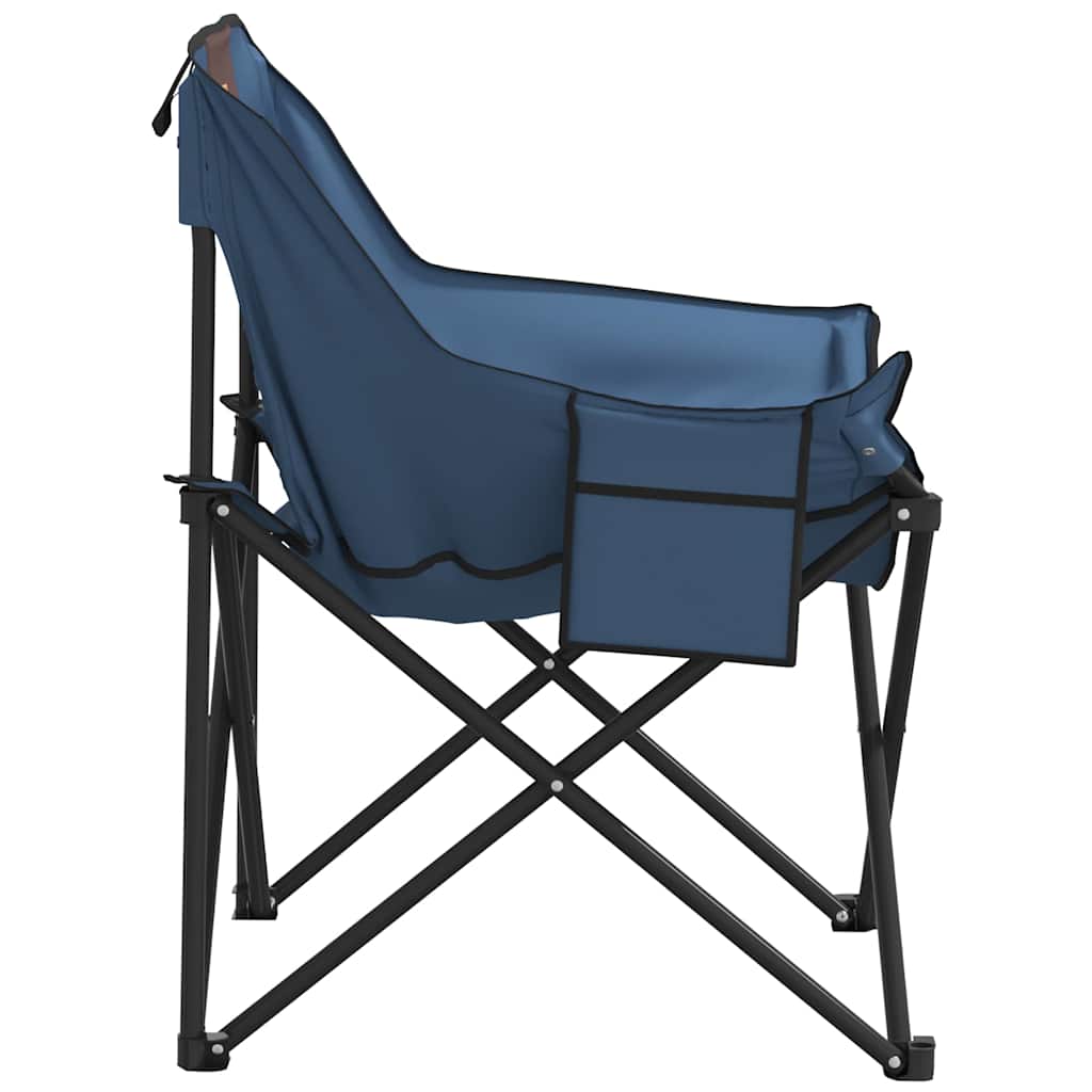 Campingstoler Med Lomme 2 Stk Sammenleggbar Blå