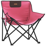 Campingstoler Med Lomme 2 Stk Sammenleggbar Rosa