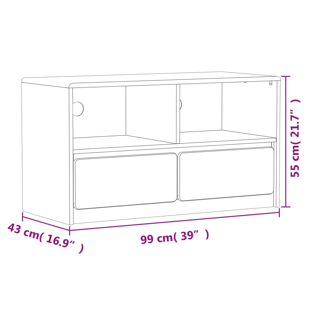 Tv-Benk Sauda 99X43X55 Cm Heltre Furu