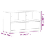Tv-Benk Sauda 99X43X55 Cm Heltre Furu