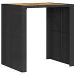 Barbord Med Topp I Akasie Svart 105X80X110 Cm Polyrotting