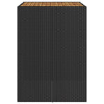 Barbord Med Topp I Akasie Svart 105X80X110 Cm Polyrotting