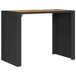 Barbord Med Topp I Akasie Svart 145X80X110 Cm Polyrotting
