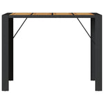 Barbord Med Topp I Akasie Svart 145X80X110 Cm Polyrotting