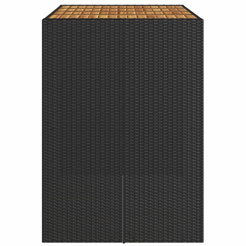 Barbord Med Topp I Akasie Svart 145X80X110 Cm Polyrotting
