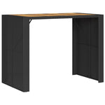 Barbord Med Topp I Akasie Svart 145X80X110 Cm Polyrotting