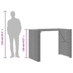 Barbord Med Topp I Akasie Svart 145X80X110 Cm Polyrotting