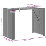Barbord Med Topp I Akasie Svart 145X80X110 Cm Polyrotting