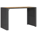 Barbord Med Topp I Akasie Svart 185X80X110 Cm Polyrotting