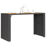 Barbord Med Topp I Akasie Svart 185X80X110 Cm Polyrotting