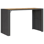 Barbord Med Topp I Akasie Svart 185X80X110 Cm Polyrotting