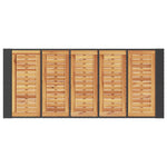 Barbord Med Topp I Akasie Svart 185X80X110 Cm Polyrotting