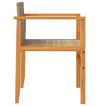 Hagestoler Med Puter 2 Stk Beige Polyrotting Og Heltre
