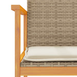 Hagestoler Med Puter 2 Stk Beige Polyrotting Og Heltre