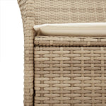 Hagestoler Med Puter 2 Stk Beige Polyrotting Og Heltre