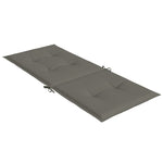 Stolputer Med Høy Rygg 4 Stk Melert Mørkegrå 120X50X4 Cm Stoff