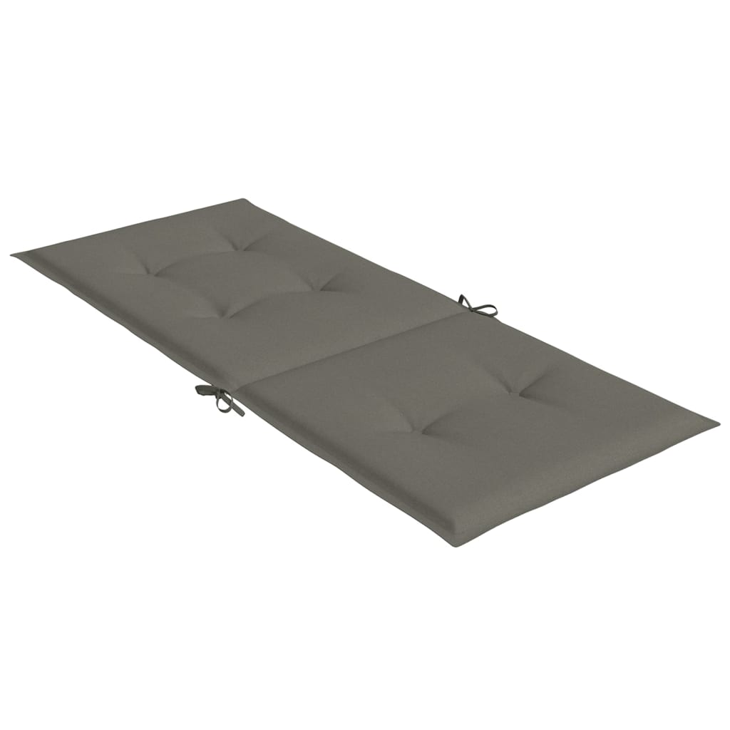 Stolputer Med Høy Rygg 4 Stk Melert Mørkegrå 120X50X4 Cm Stoff