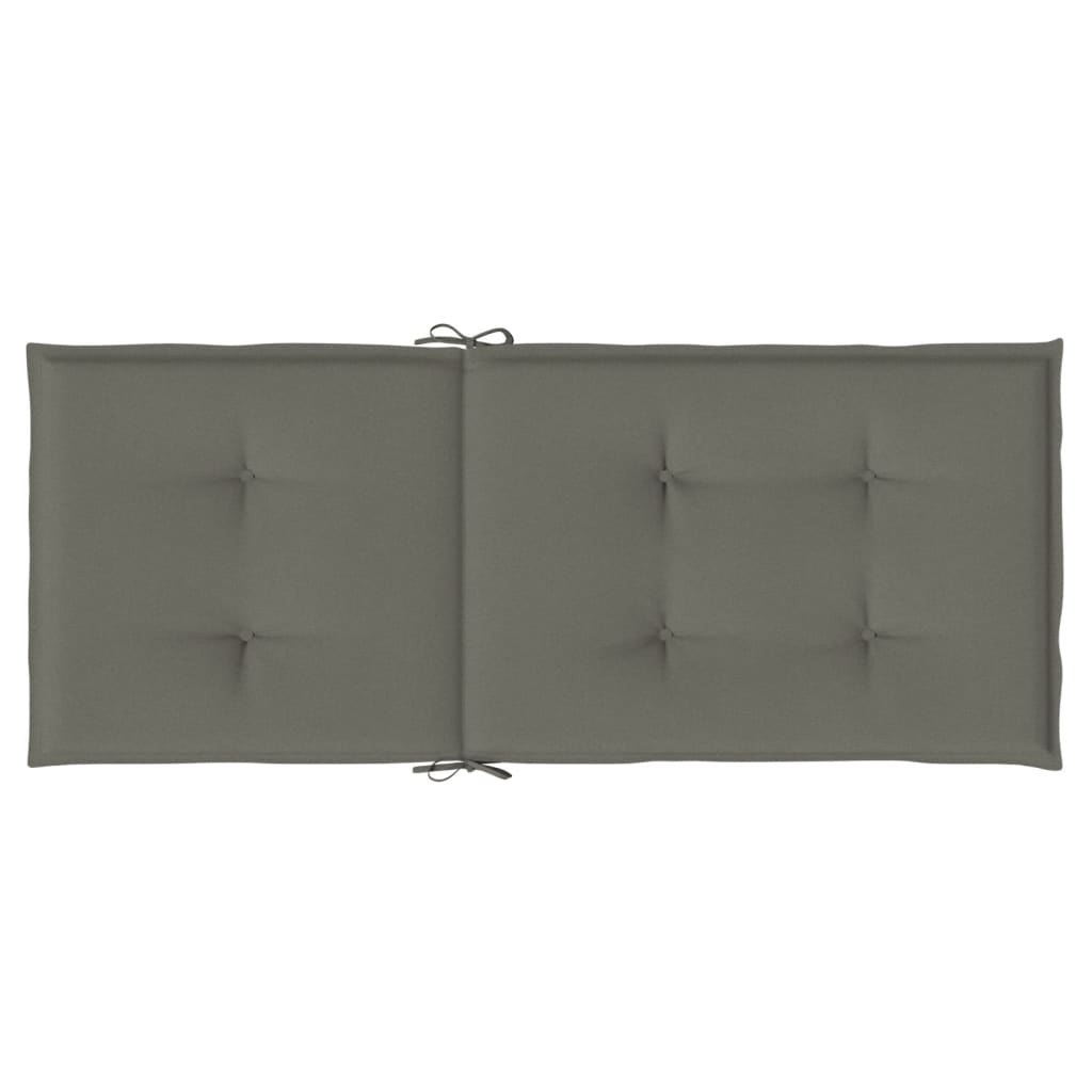 Stolputer Med Høy Rygg 4 Stk Melert Mørkegrå 120X50X4 Cm Stoff