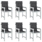 Stolputer Med Lav Rygg 6 Stk Melert Antrasitt 100X50X4 Cm Stoff
