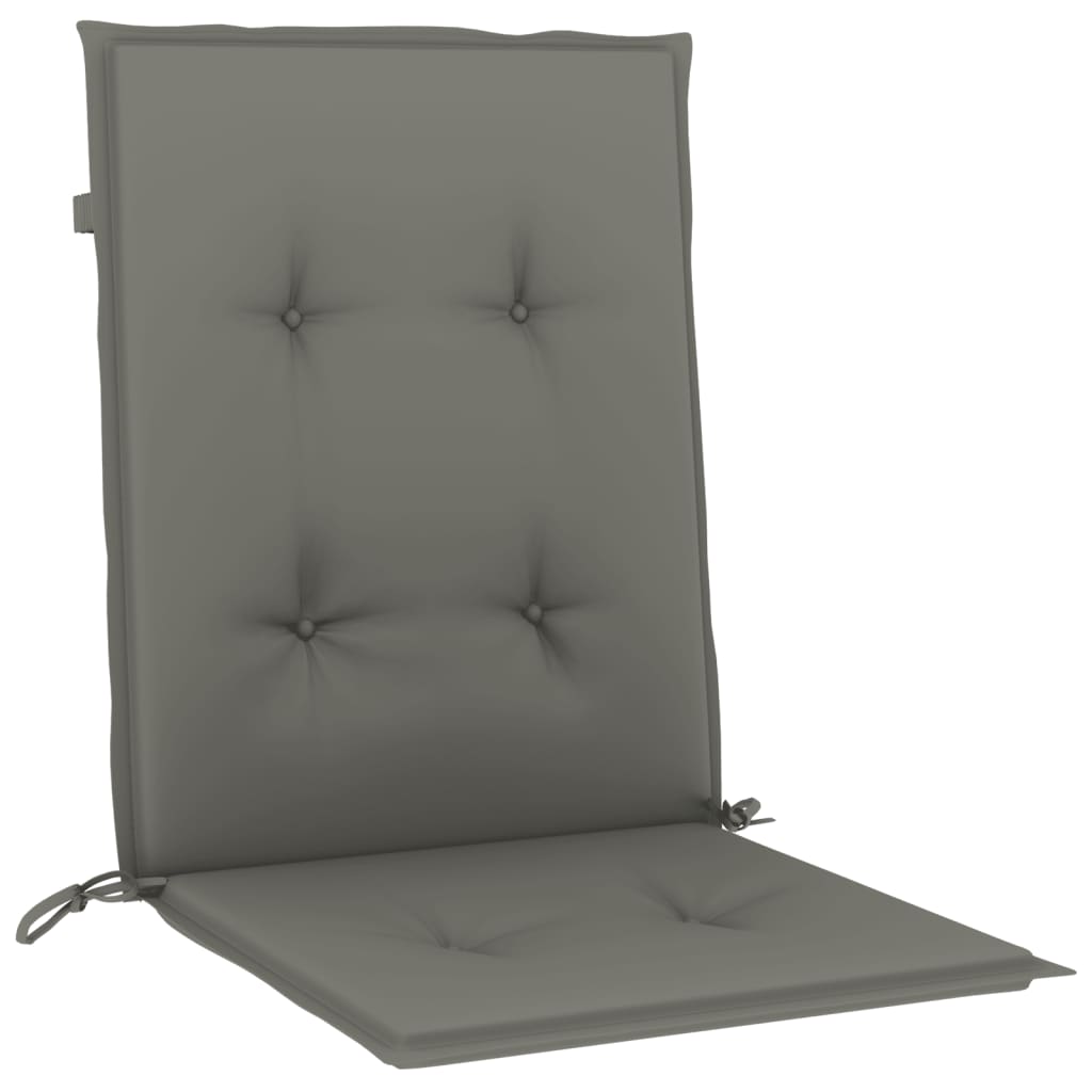 Stolputer Med Lav Rygg 4 Stk Melert Mørkegrå 100X50X4 Cm Stoff