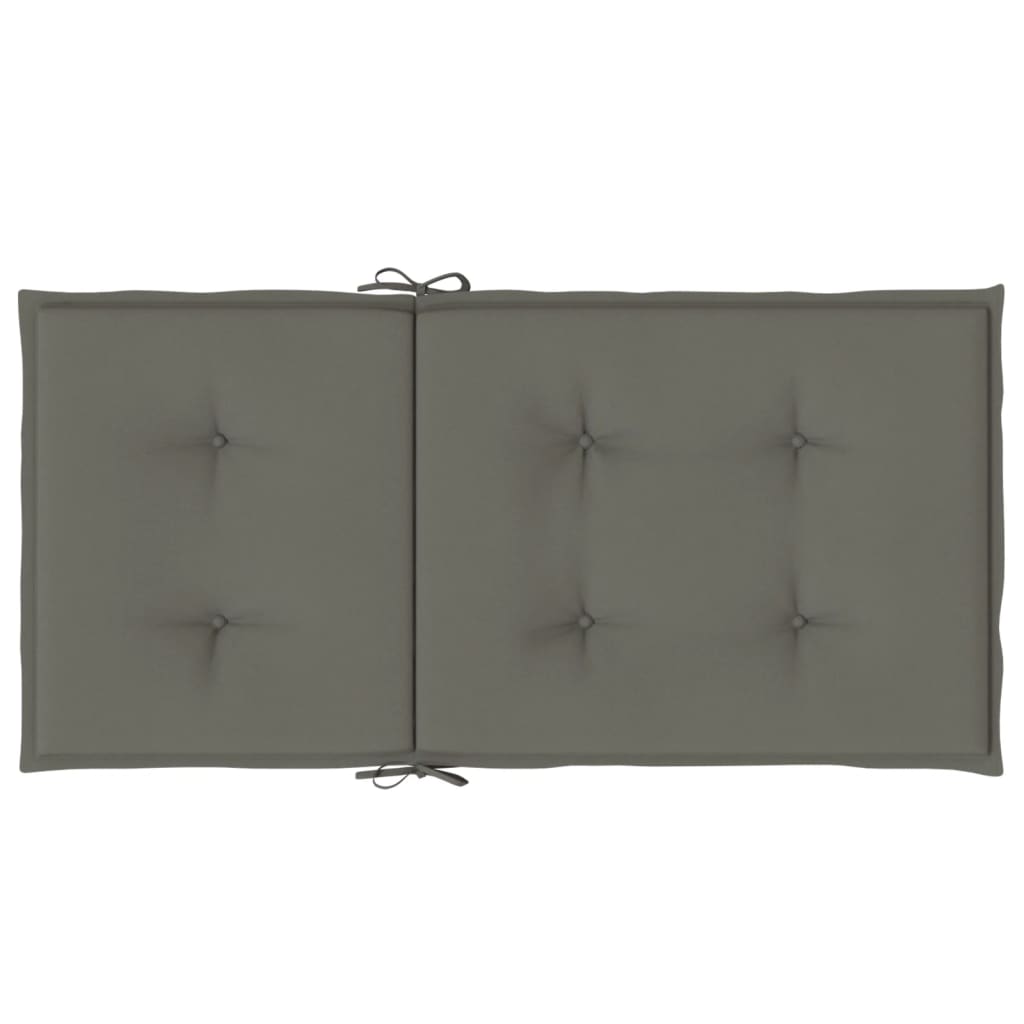 Stolputer Med Lav Rygg 4 Stk Melert Mørkegrå 100X50X4 Cm Stoff