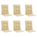 Stolputer Med Lav Rygg 6 Stk Melert Beige 100X50X4 Cm Stoff