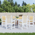 Stolputer Med Lav Rygg 6 Stk Melert Beige 100X50X4 Cm Stoff