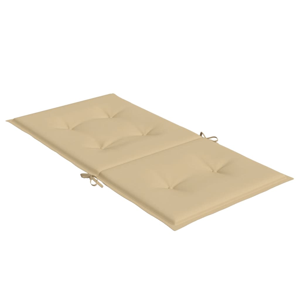 Stolputer Med Lav Rygg 6 Stk Melert Beige 100X50X4 Cm Stoff