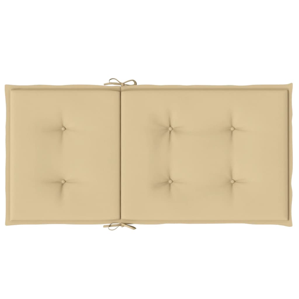 Stolputer Med Lav Rygg 6 Stk Melert Beige 100X50X4 Cm Stoff
