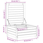 Hagefotskammel 62X63,5X32 Cm Heltre Furu