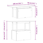 Hagebord 100X50X75 Cm Heltre Furu