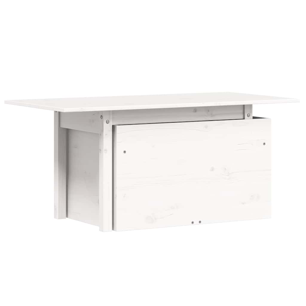 Hagebord Hvit 100X50X75 Cm Heltre Furu