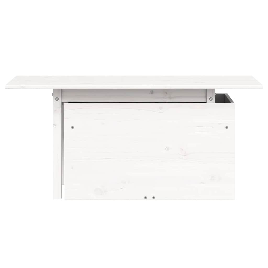 Hagebord Hvit 100X50X75 Cm Heltre Furu