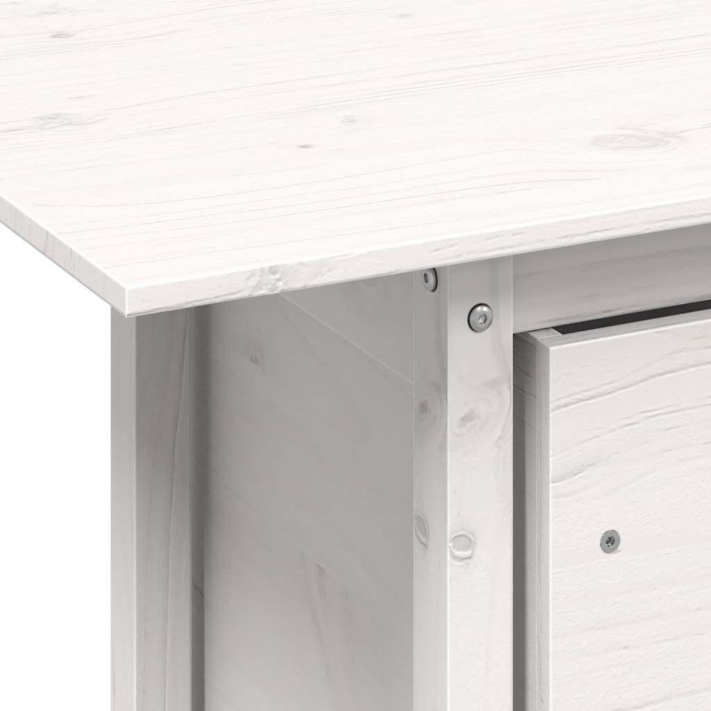 Hagebord Hvit 100X50X75 Cm Heltre Furu