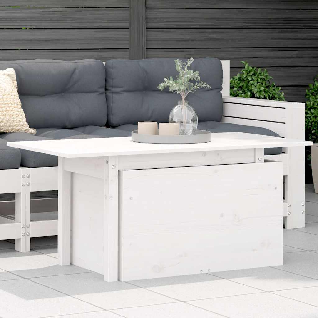 Hagebord Hvit 100X50X75 Cm Heltre Furu