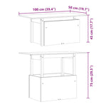 Hagebord Voksbrun 100X50X75 Cm Heltre Furu
